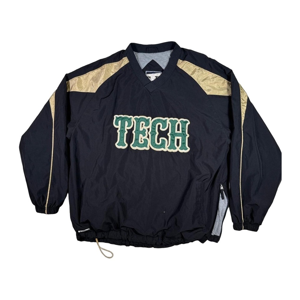 Holloway "TECH" Pullover Windbreaker Jacket Gold Trim Men's XL Athletic